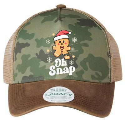 Oh Snap Gingerbread Man Christmas Cookie Baking Team Legacy Tie Dye Trucker Hat