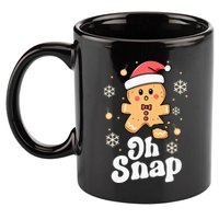 Oh Snap Gingerbread Man Christmas Cookie Baking Team 11oz C Handle Ceramic Mug