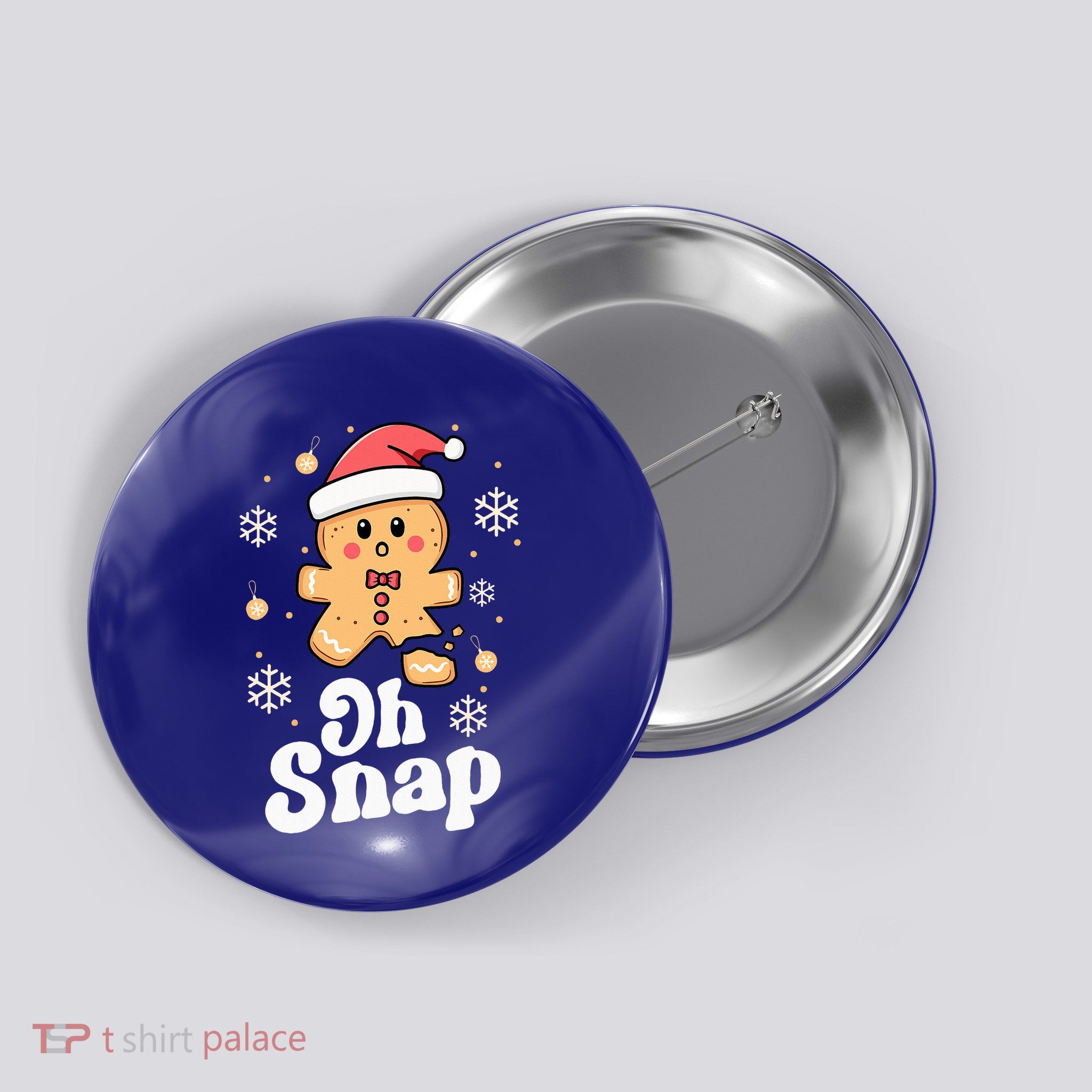 Oh Snap Gingerbread Man Christmas Cookie Baking Team Button