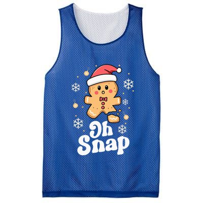 Oh Snap Gingerbread Man Christmas Cookie Baking Team Mesh Reversible Basketball Jersey Tank