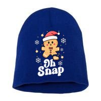 Oh Snap Gingerbread Man Christmas Cookie Baking Team Short Acrylic Beanie