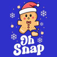 Oh Snap Gingerbread Man Christmas Cookie Baking Team Short Acrylic Beanie