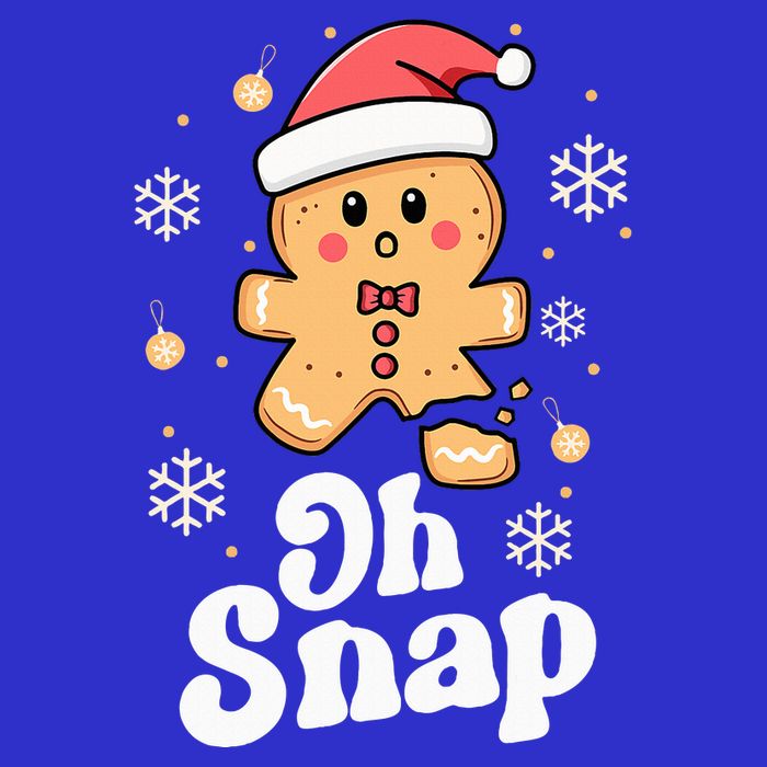 Oh Snap Gingerbread Man Christmas Cookie Baking Team Short Acrylic Beanie