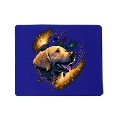 Outer Space Goldie On Galaxy Astronaut Golden Retriever Gift Mousepad