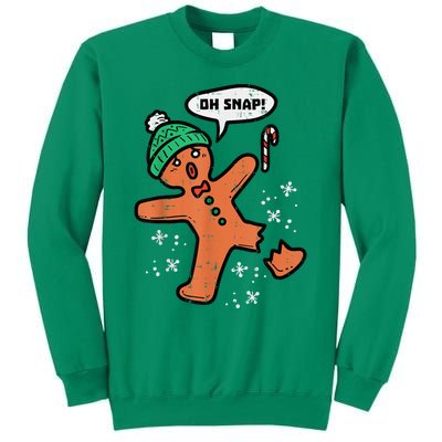 Oh Snap Gingerbread Man Funny Christmas Xmas Sweatshirt