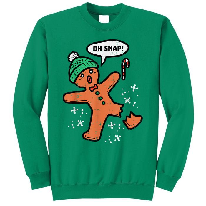 Oh Snap Gingerbread Man Funny Christmas Xmas Sweatshirt