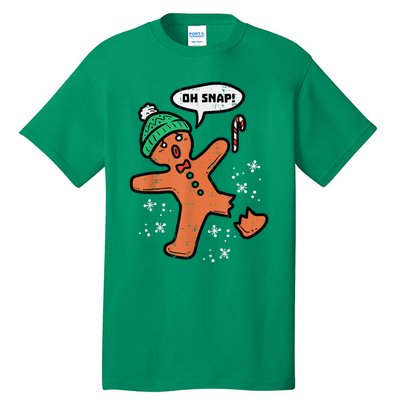 Oh Snap Gingerbread Man Funny Christmas Xmas Tall T-Shirt