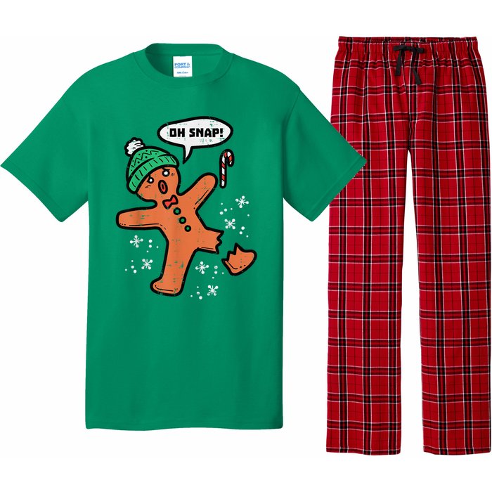 Oh Snap Gingerbread Man Funny Christmas Xmas Pajama Set