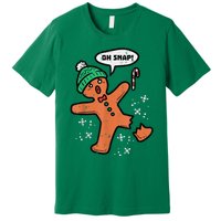 Oh Snap Gingerbread Man Funny Christmas Xmas Premium T-Shirt