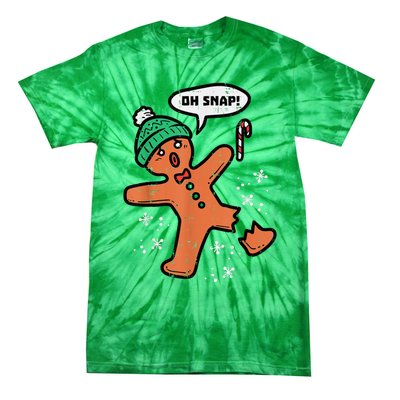 Oh Snap Gingerbread Man Funny Christmas Xmas Tie-Dye T-Shirt