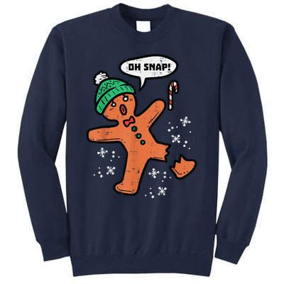 Oh Snap Gingerbread Man Funny Christmas Xmas Tall Sweatshirt