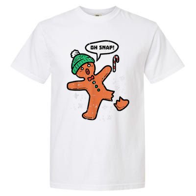 Oh Snap Gingerbread Man Funny Christmas Xmas Garment-Dyed Heavyweight T-Shirt