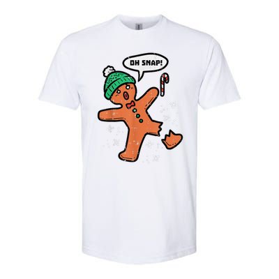 Oh Snap Gingerbread Man Funny Christmas Xmas Softstyle CVC T-Shirt