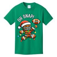 Oh Snap Gingerbreadman Christmas Football Kids T-Shirt