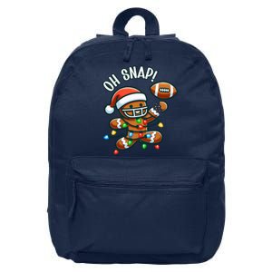 Oh Snap Gingerbreadman Christmas Football 16 in Basic Backpack