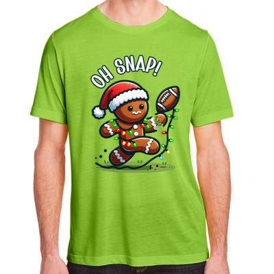 Oh Snap Gingerbreadman Christmas Football Adult ChromaSoft Performance T-Shirt