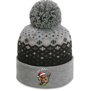 Oh Snap Gingerbreadman Christmas Football The Baniff Cuffed Pom Beanie