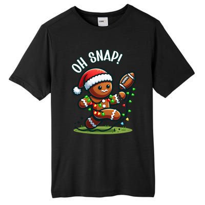 Oh Snap Gingerbreadman Christmas Football Tall Fusion ChromaSoft Performance T-Shirt