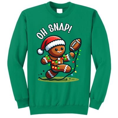 Oh Snap Gingerbreadman Christmas Football Sweatshirt