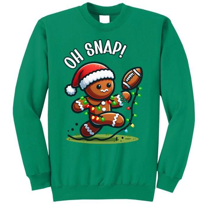 Oh Snap Gingerbreadman Christmas Football Sweatshirt