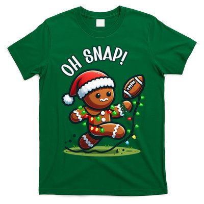 Oh Snap Gingerbreadman Christmas Football T-Shirt