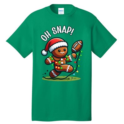 Oh Snap Gingerbreadman Christmas Football Tall T-Shirt