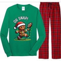 Oh Snap Gingerbreadman Christmas Football Long Sleeve Pajama Set