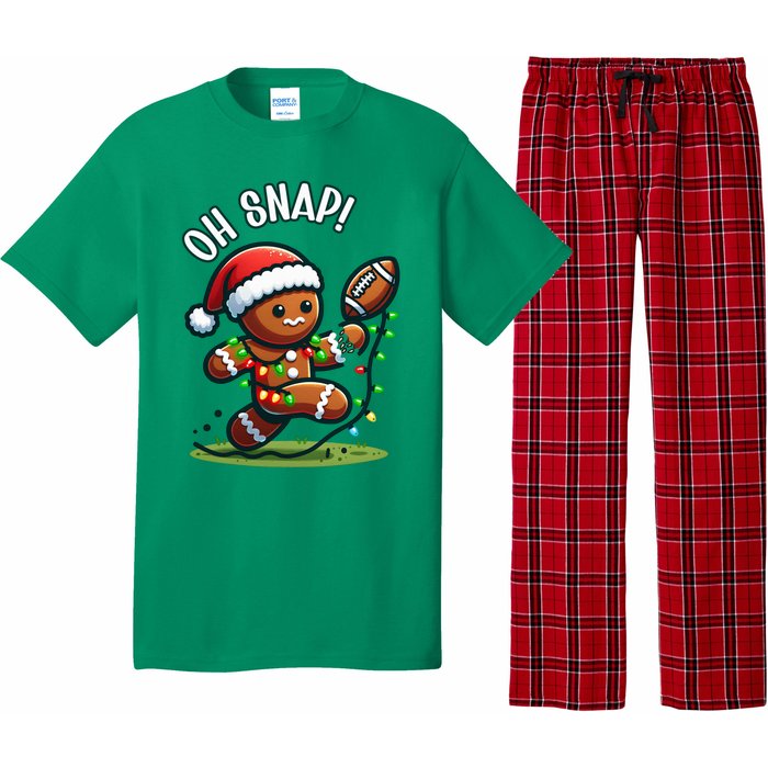 Oh Snap Gingerbreadman Christmas Football Pajama Set