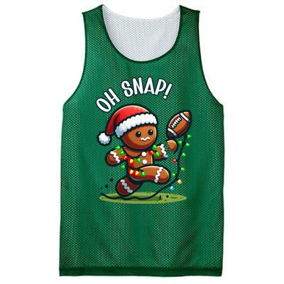 Oh Snap Gingerbreadman Christmas Football Mesh Reversible Basketball Jersey Tank