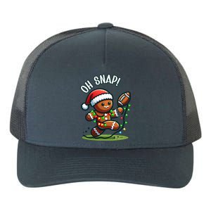 Oh Snap Gingerbreadman Christmas Football Yupoong Adult 5-Panel Trucker Hat