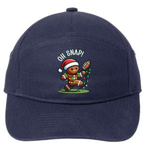 Oh Snap Gingerbreadman Christmas Football 7-Panel Snapback Hat