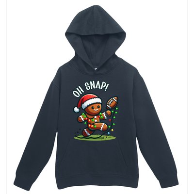 Oh Snap Gingerbreadman Christmas Football Urban Pullover Hoodie