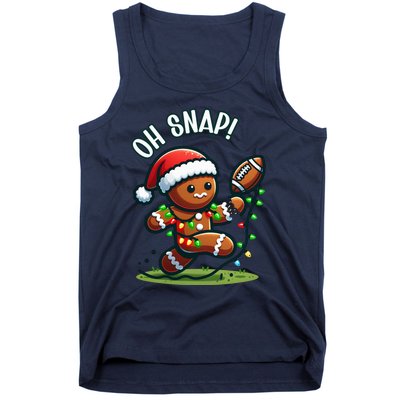 Oh Snap Gingerbreadman Christmas Football Tank Top