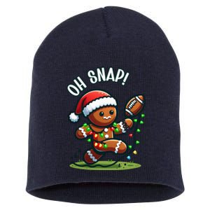 Oh Snap Gingerbreadman Christmas Football Short Acrylic Beanie