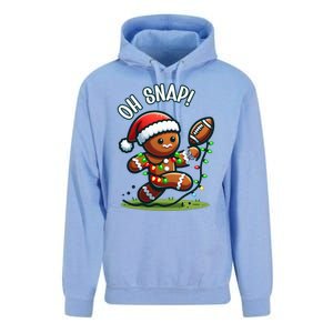 Oh Snap Gingerbreadman Christmas Football Unisex Surf Hoodie