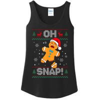 Oh Snap Gingerbread Man Cookie Christmas Funny Ugly Sweater Ladies Essential Tank