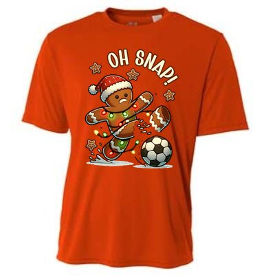 Oh Snap Gingerbreadman Christmas Soccer Cooling Performance Crew T-Shirt