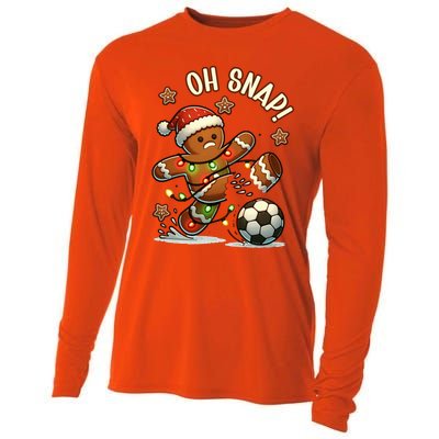 Oh Snap Gingerbreadman Christmas Soccer Cooling Performance Long Sleeve Crew