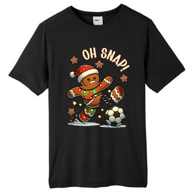 Oh Snap Gingerbreadman Christmas Soccer Tall Fusion ChromaSoft Performance T-Shirt