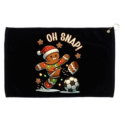 Oh Snap Gingerbreadman Christmas Soccer Grommeted Golf Towel