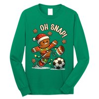 Oh Snap Gingerbreadman Christmas Soccer Long Sleeve Shirt