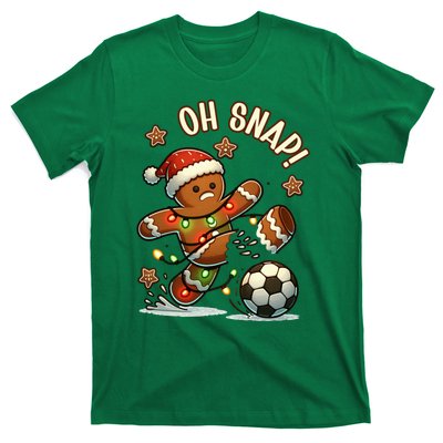 Oh Snap Gingerbreadman Christmas Soccer T-Shirt