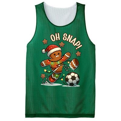 Oh Snap Gingerbreadman Christmas Soccer Mesh Reversible Basketball Jersey Tank