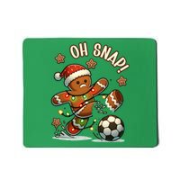 Oh Snap Gingerbreadman Christmas Soccer Mousepad