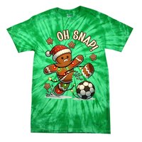 Oh Snap Gingerbreadman Christmas Soccer Tie-Dye T-Shirt