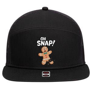 Oh Snap Gingerbread 7 Panel Mesh Trucker Snapback Hat