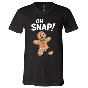 Oh Snap Gingerbread V-Neck T-Shirt