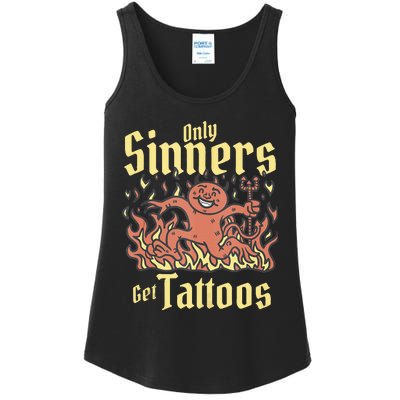 Only Sinners Get Tattoos Ladies Essential Tank