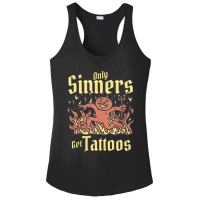 Only Sinners Get Tattoos Ladies PosiCharge Competitor Racerback Tank