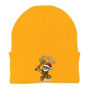 Oh Snap Gingerbreadman Christmas Softball Knit Cap Winter Beanie